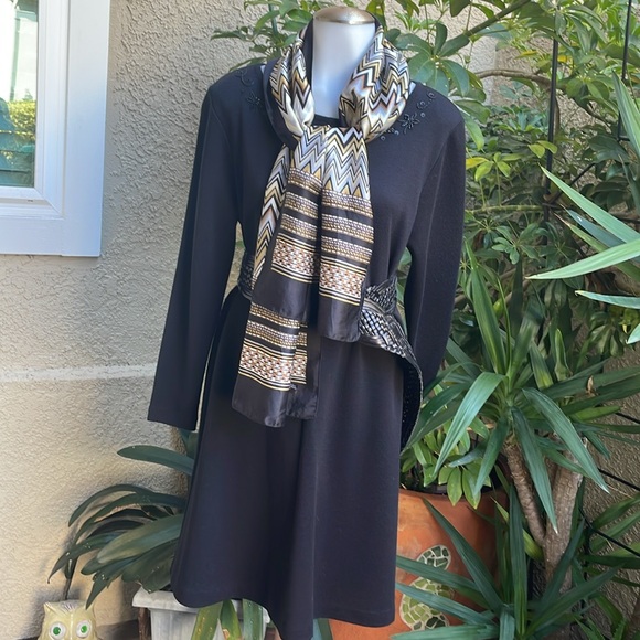 Vintage multicolored silk scarf